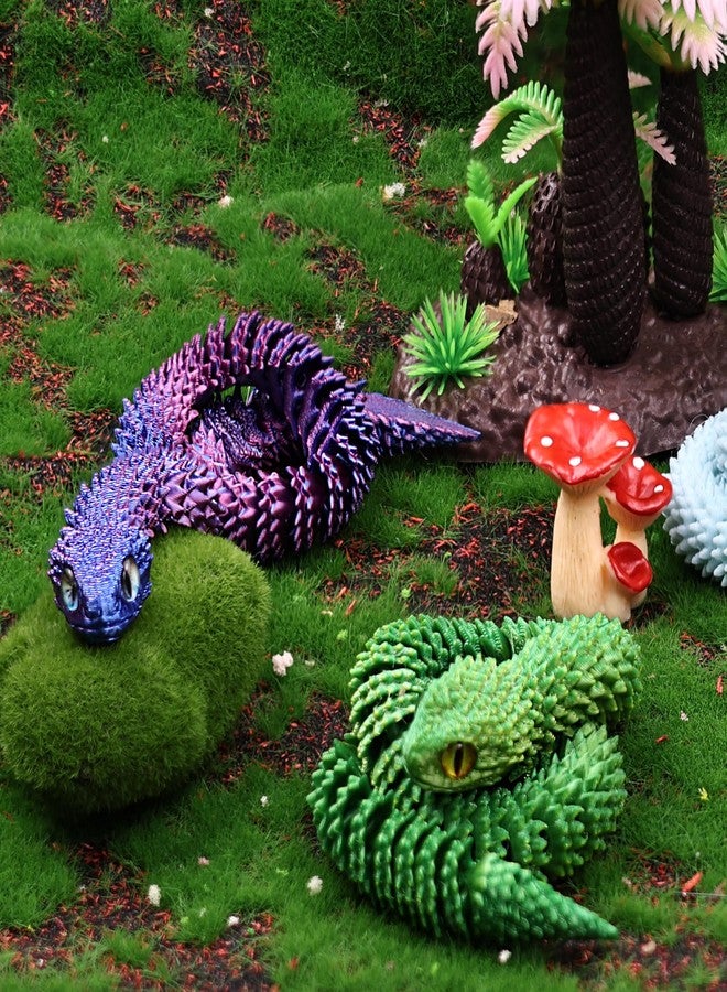 FUNKY STORE 3D Printed Animal Toys Snake Figures, Flexible Halloween Articulated Fidget Toys for Boys and Girls, Creative and Fun Gifts for Stress Relief & Play,Mini Animal Figurines Toy - Image 5
